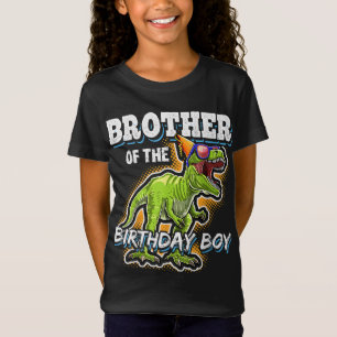 T-Shirt Frère de l'anniversaire garçon jumelé famille Dino