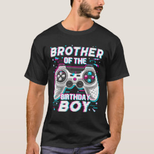 T-shirt Frère De L'Anniversaire Garçon Matching Vidéo Jeu