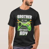 T-shirt Frère De L'Anniversaire Garçon Matching Vidéo Jeu  (Devant)