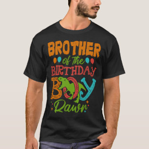 T-shirt FRÈRE De L'Anniversaire Garçon Rawr Dinosaur