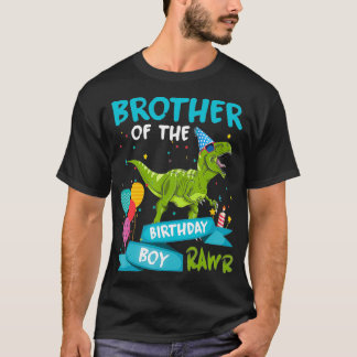 T-shirt Frère de l'anniversaire garçon T-Rex Dinosaur cade