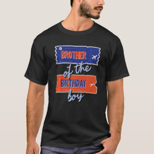 T-shirt Frère De L'Anniversaire Garçon Voyage Thème Corres