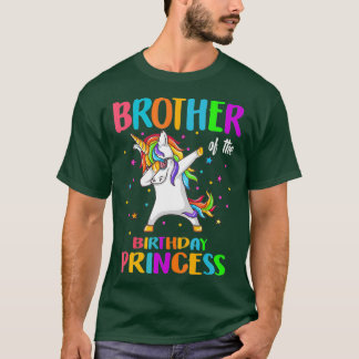 T-shirt Frère de l'Anniversaire Princesse Funny Unicorn