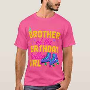 T-shirt Frère De L'Anniversaire Roller Girl Roller Patinag