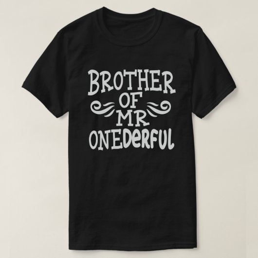 T-shirt Frère de M. Onederful 1er anniversaire de fête Mat (Design devant)