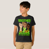 T-shirt Frère De Main D'Un Guerrier Handicap Cerveau (Devant entier)