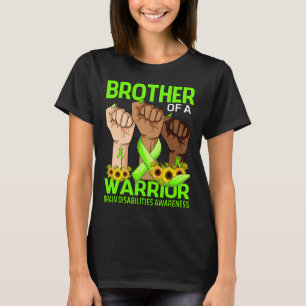 T-shirt Frère De Main D'Un Guerrier Handicap Cerveau