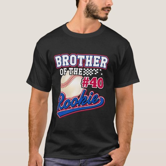 T-shirt Frère de Rookie 40e Anniversaire Équipe de basebal (Devant)