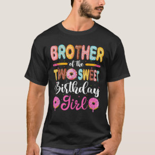 T-shirt Frère Des Deux Douces Fille Anniversaire Donut 2e