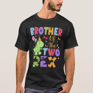 T-shirt Frère Des Deux Rex Anniversaire Dinosaure Famille