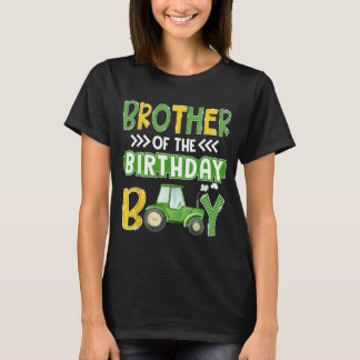 T-shirt Frère du garçon d'anniversaire Tracteurs Camions d