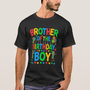 T-shirt Frère du garçon qui fête son anniversaire Puzzle d