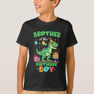 T-shirt Frère du garçon qui fête son anniversaire T Rex Fa