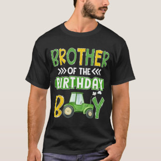 T-shirt Frère du garçon qui fête son anniversaire Tracteur