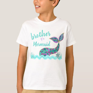 T-shirt Frère d'une Sirène, chemise de fête d'anniversaire
