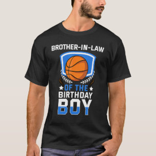 T-shirt Frère En Droit De L'Anniversaire Basketball Fami