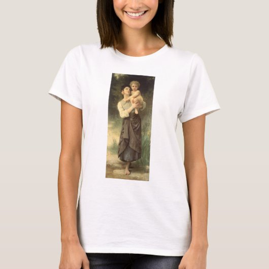 T-shirt Frère et soeur par William Adolphe Bouguereau (Devant)