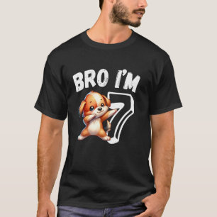 T-shirt Frère, j'ai 7 ans Chien 7ème anniversaire Enfants