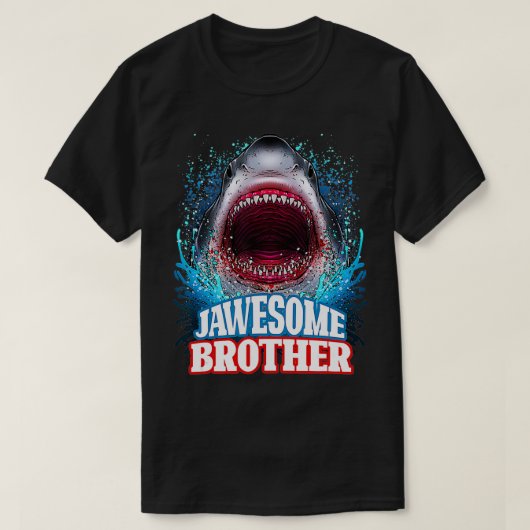 T-shirt Frère Jawesome frère frère frère grand requin blan (Design devant)