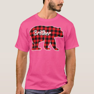 T-shirt Frère Rouge Plaid Ours Famille Son Enfant Correspo