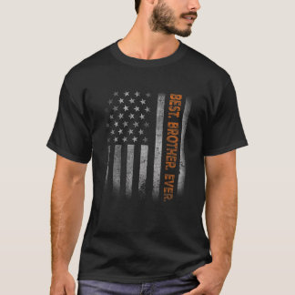 T-shirt Frère USA Drapeau Père Fête Cadeau de Fille S