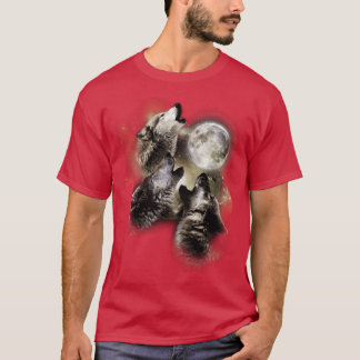 T-shirt Frères Direwolf hurlements à la pleine lune rétro