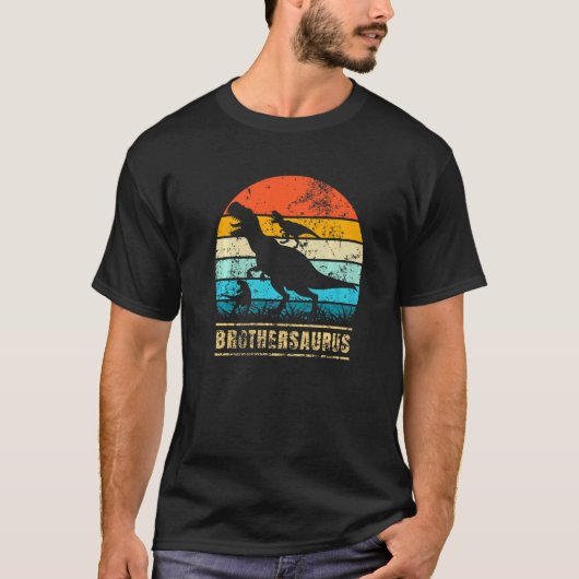 T-shirt Frèresaurus rex Frère Saurus Dinosaure (Devant)