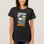 T-shirt Fresh By Coffee Agé Par Whiskey Single Malt Bourbo (Devant)