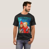 T-shirt fresh modern personalized design red hearts (Devant entier)