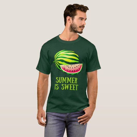 T-shirt Fresh, Ripe Watermelon with Summer Vibes (Devant entier)
