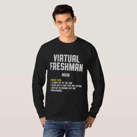 T-shirt Freshman Virtual Online School Student 4 (Devant entier)
