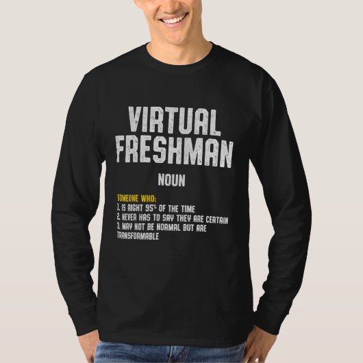 T-shirt Freshman Virtual Online School Student 4 (Devant)