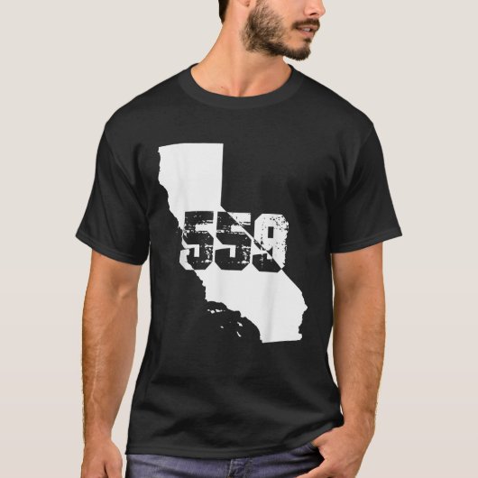 T-shirt Fresno California 559 Area Code T Shirt (Devant)