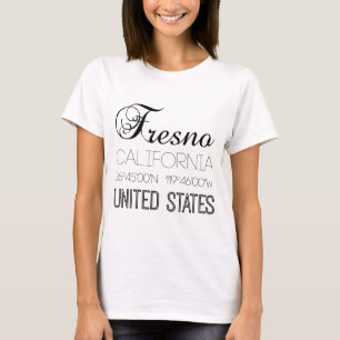 T-shirt Fresno, Californie, États-Unis élégant