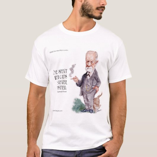 T-shirt Freud & Citation sur les chats (Devant)