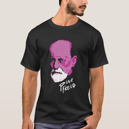 T-shirt Freud rose - côté en noir de votre maman (Devant)