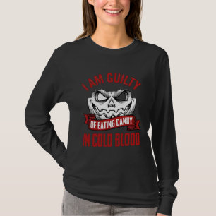 T-shirt Friandise d'Halloween Coupable Design de Citrouill