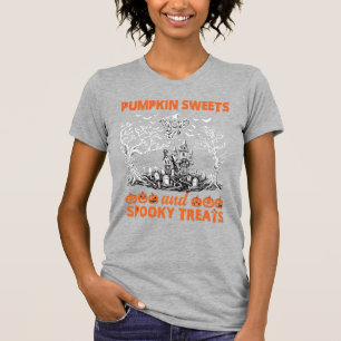 T-shirt Friandises de citrouille Traitements effrayants Ch