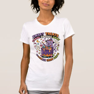 T-shirt Friandises d'Halloween Chaudron de Sorcière