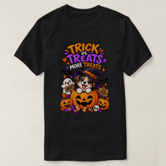 T-shirt Friandises ou farces Plus de friandises Chiot mign