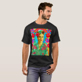 T-shirt Frida Kahlo Floral coloré   (Devant entier)
