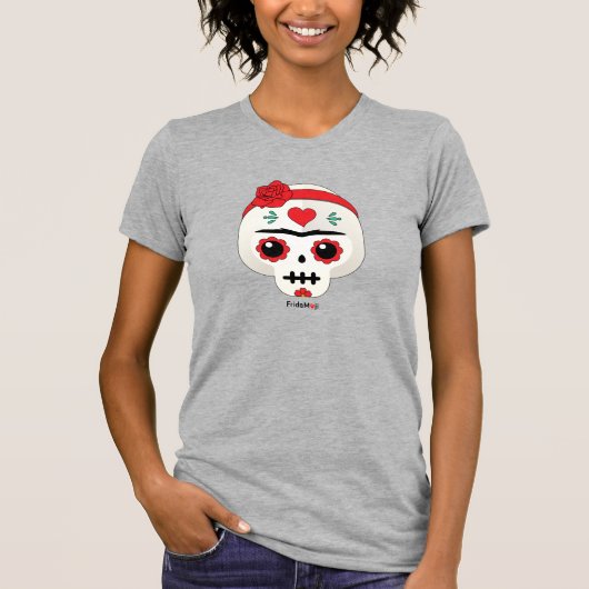 T-shirt Frida Kahlo| FridaMoji - Crâne à sucre (Devant)
