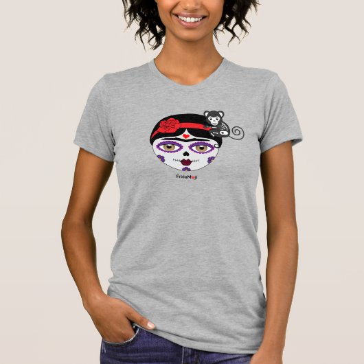 T-shirt Frida Kahlo | FridaMoji - Jour des Morts (Devant)