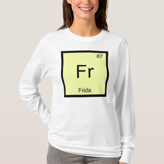 T-shirt Frida Nom Chimie Élément Tableau Périodique (Devant)