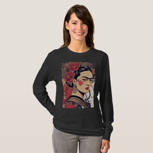 T-shirt Frida Reloaded - InkPunk Rebel Art Tee (Devant entier)