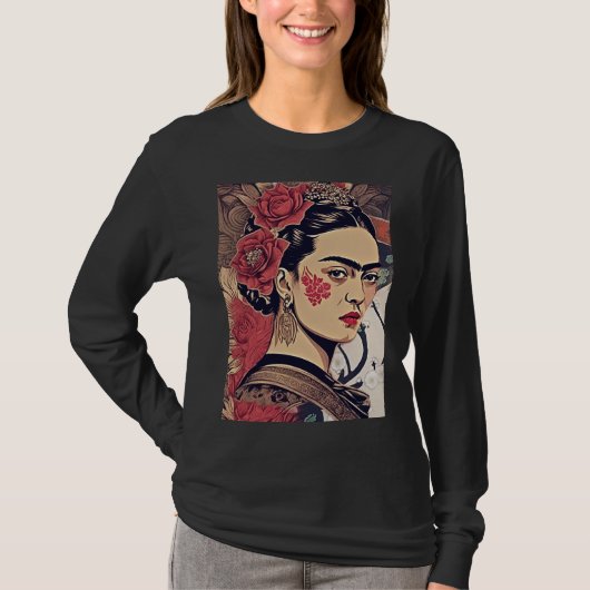T-shirt Frida Reloaded - InkPunk Rebel Art Tee (Devant)