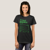 T-shirt Fried Apple Nutrition Facts Thanksgiving Christmas (Devant entier)