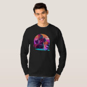 T-shirt Fried Chicken Synthwave 80s Retrowave Aesthetic (Devant entier)