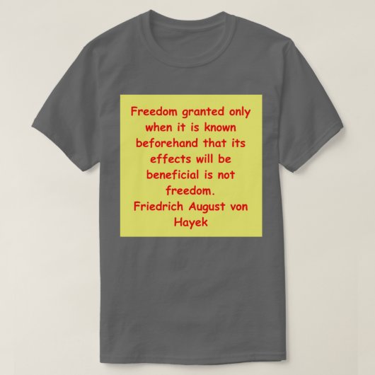 T-shirt Friedrich August von Hayek (Design devant)