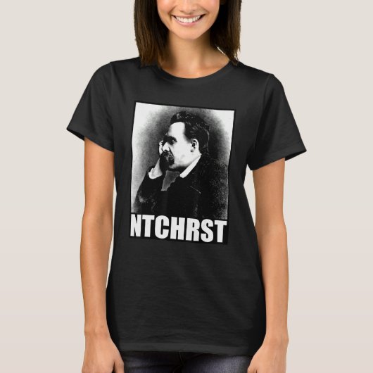 T-shirt Friedrich Nietzsche Antichrist Ntchrst Funny Meme (Devant)